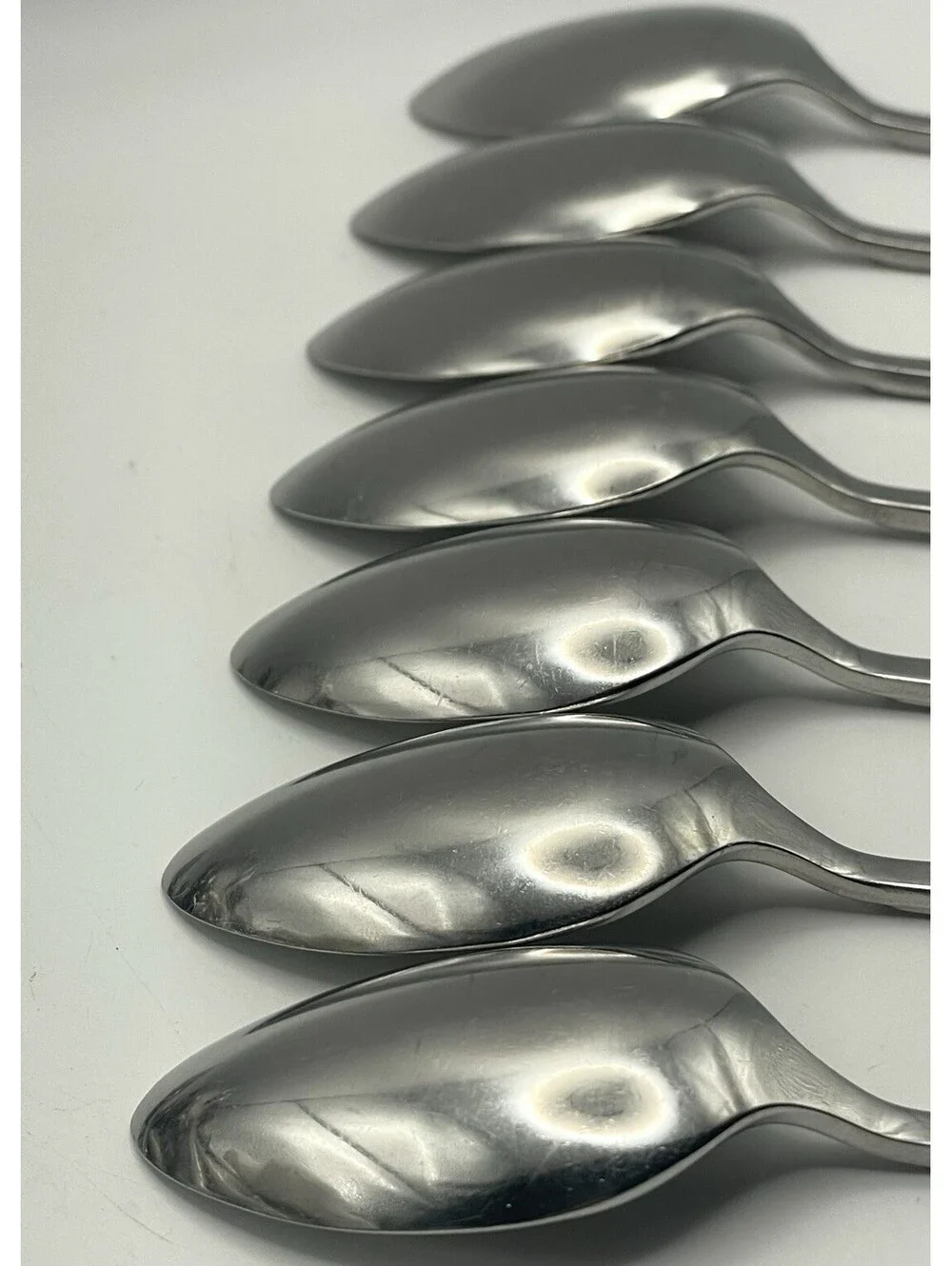 7- ONEIDA HEIRLOOM Cube Mark WILL O' WISP Stainless Teaspoon Lot ~6 1/8